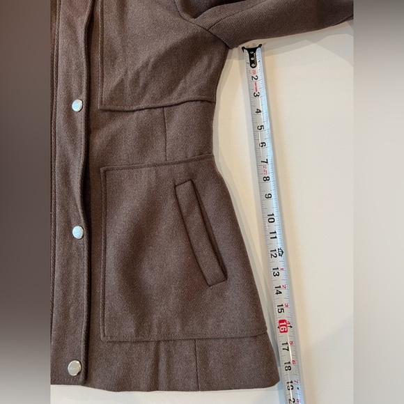 Kenneth Cole Wool Blend Pea Coat Faux Fur Lined Detachable Hood Button Zipper - Picture 9 of 15